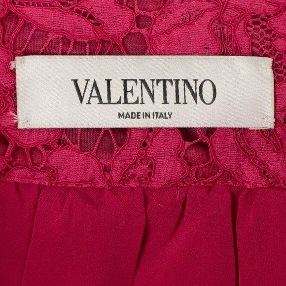 NWT $2145 Valentino Lace Pleated Skirt In Fuchsia Size EU 40, US Women's 4 - Picture 4 of 7